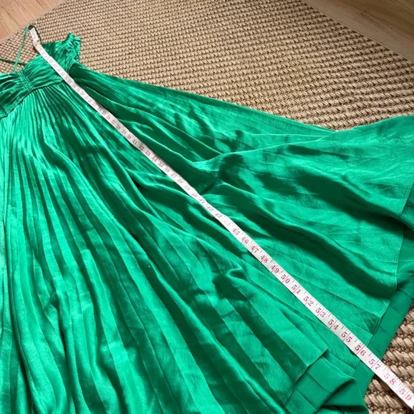 A.L.C. Aries Pleated Maxi Dress Green Elegant Size 6 Formal Wedding Guest Prom - Picture 16 of 16